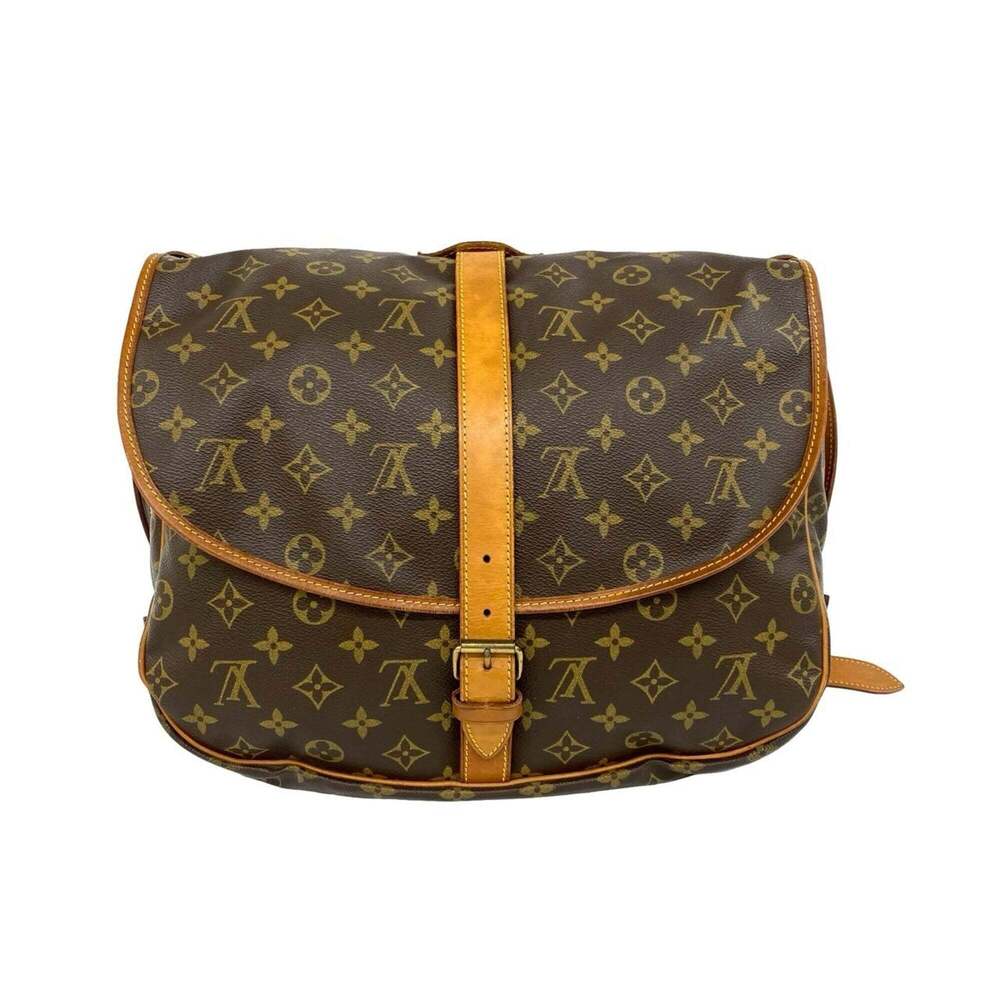 LOUIS VUITTON Vintage Saumur 35 Monogram Leather Shoulder Bag/Body Bag, Brown... - Picture 3 of 10